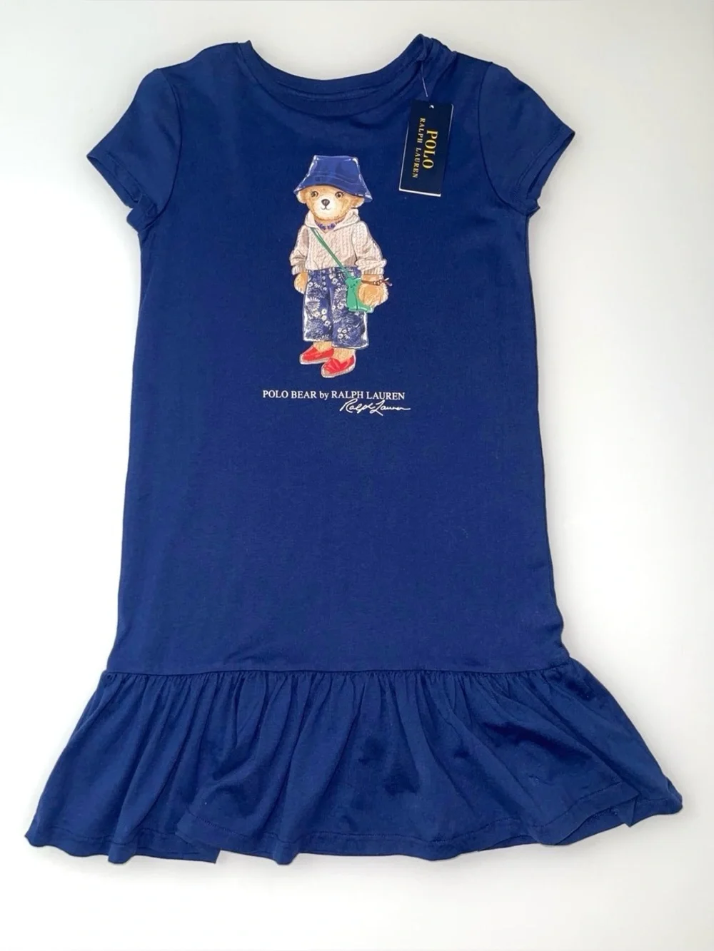 Ralph Lauren Navy Polo Bear Graphic Tee